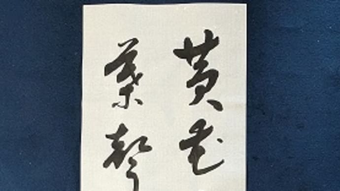 書道教室 11月号 条幅 上級課題 今回はやりたいことの優先順位を考えて、これで仕上げです。