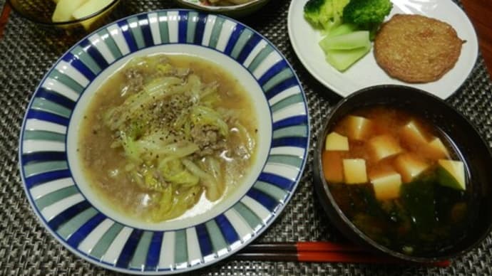 白菜とひき肉のとろとろ中華炒め