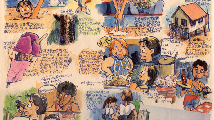 30数年前のアマゾン新婚旅行。妻が描いた某大手新聞の小学生新聞の記事画像を発見！Saudade de meu amor.（妻女山里山通信）