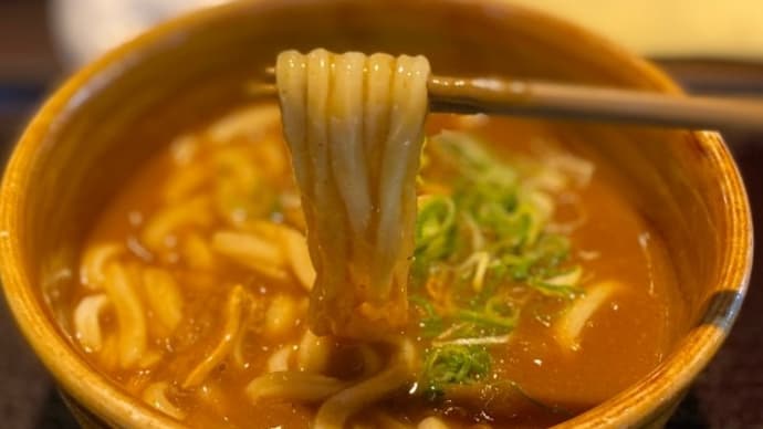 手しごとうどん工房 はちまん ー 名物のカレーうどんを食べてみました。 ー