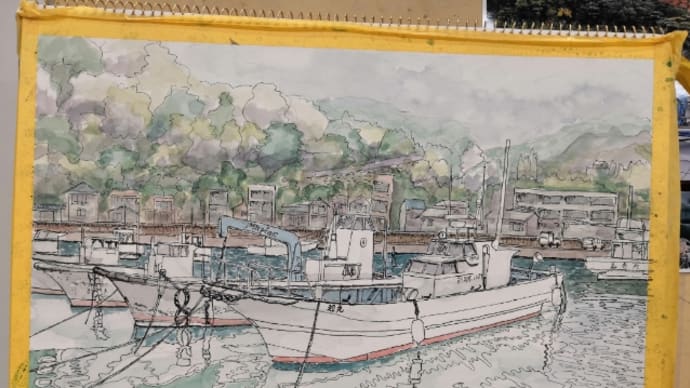 絵画教室 網代港 3回目