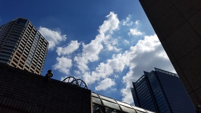 グッドショットでしょ❗雲と空とビルの構図が絶妙かと