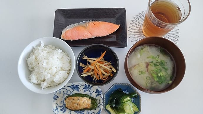 8月13日 鮭定食。
