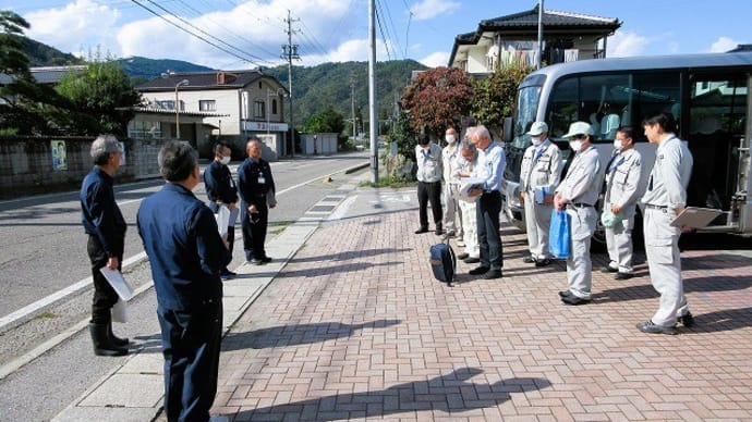 議会全員協議会&松本建設事務所関係現地調査&下生野上空からの風景