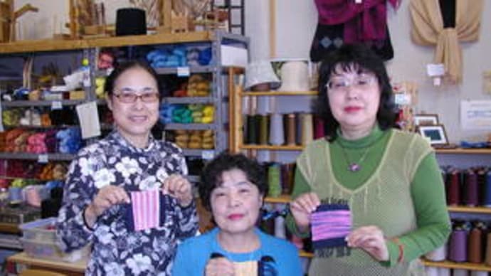TCC・竹島クラフトセンター・三人姉妹の手織体験