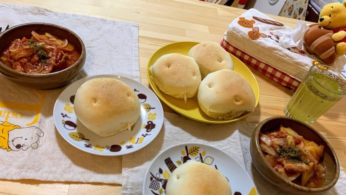757 パン作り×くまのプーさん 夕飯。#3