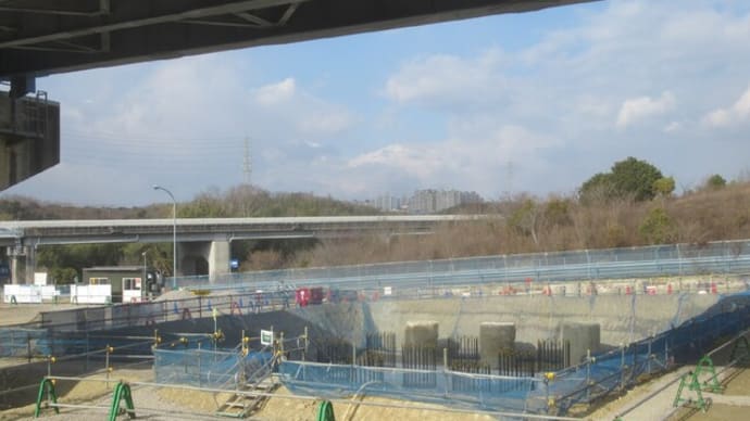  第二神明北線永井谷JCT付近の2024/2/10時点の工事状況