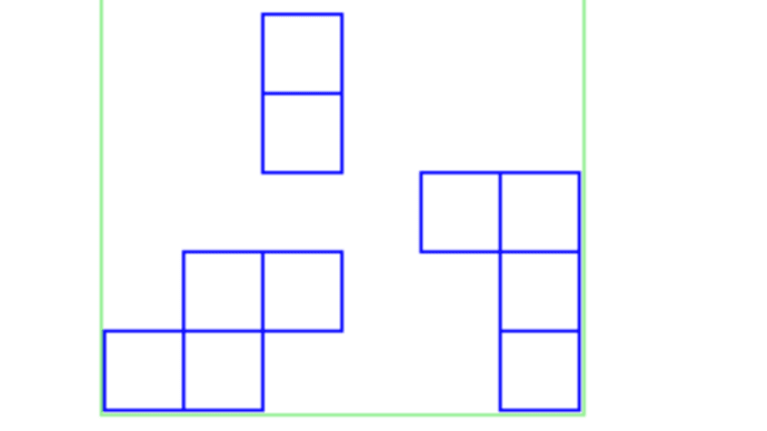 正方形2個のテトリスを作ってみました。