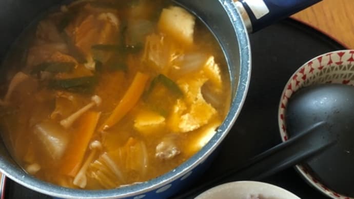 昨日のごはん〜スンドゥブ作りすぎやん😂