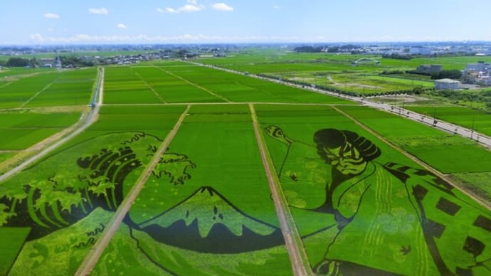 行田市の田んぼアートをテンプレートにしました