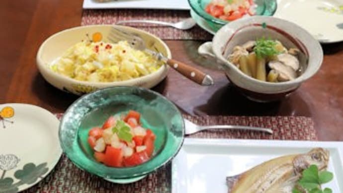 旬の野菜でポテサラ