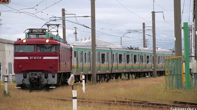 AT出場 E231系S-25編成+EF81-134