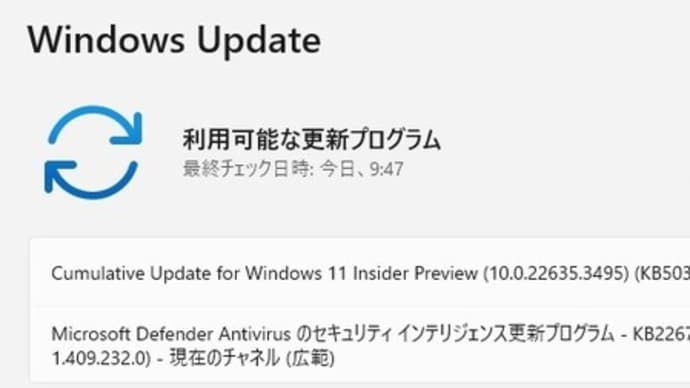 Windows 11 Beta チャンネルに 累積更新 (KB5037000) が配信されてきました。