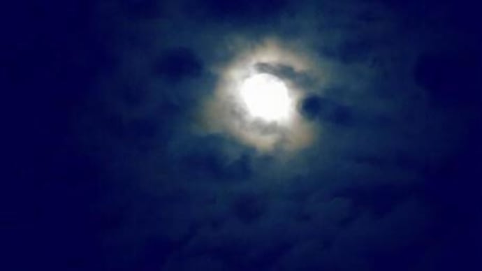 曇り空に、月を探していた…