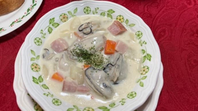 牡蠣のクラムチャウダー