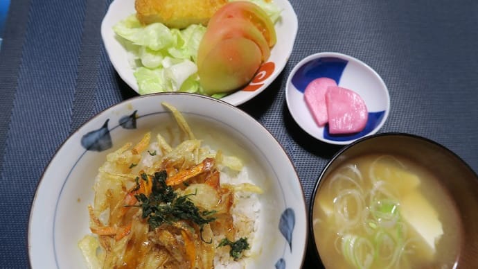 炊屋食堂の野菜かき揚げ丼・・・庶民の味。