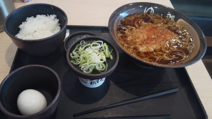 立ち食いそば屋で充実の納豆朝食