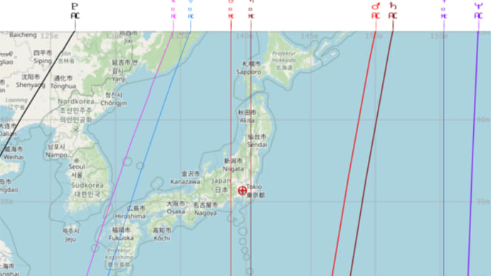 4月9日　牡羊座新月＝皆既日食の地図