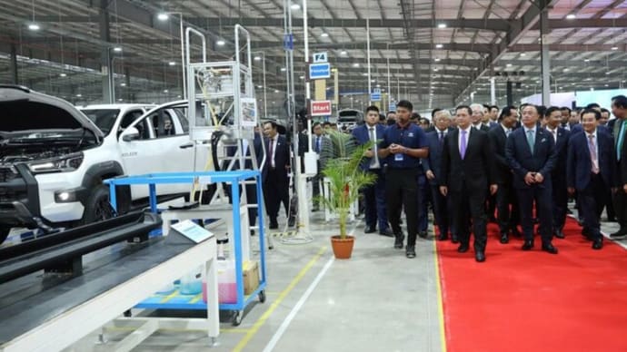 豊田通商　カンボジアでトヨタ車の生産工場を稼働