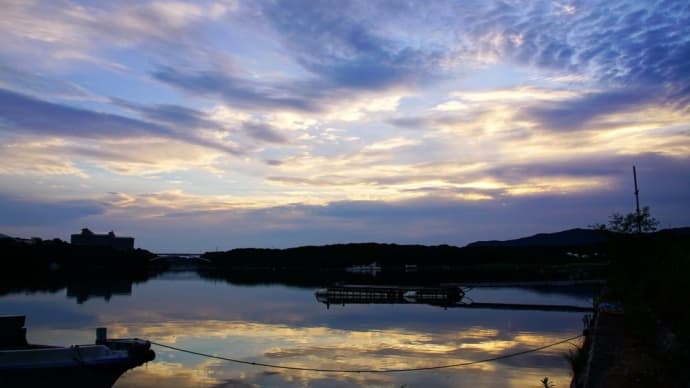 夕焼けを狙ったが
