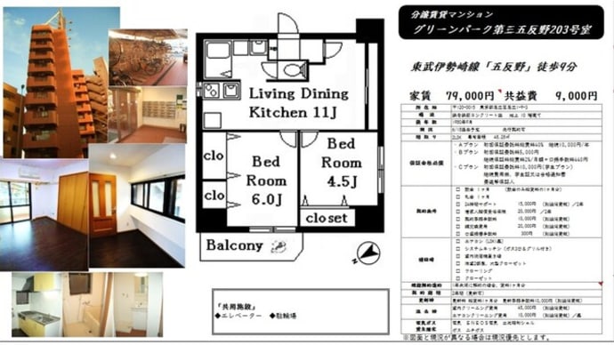 リコメンド物件「グリーンパーク第3五反野」
