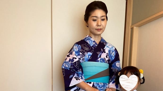令和4年7月2日出張着付2件目は堺市堺区、浴衣の着付&ヘアセットのご依頼でした。