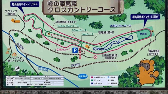 峰の原クロスカントリーコース　16kmラン