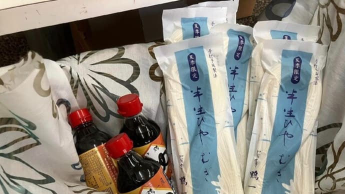 夏の便り毎年人気の手作りひやむぎ