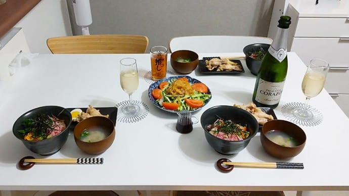 6月12日 海鮮丼定食飲酒。