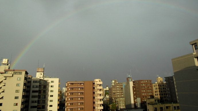 雨の中の虹