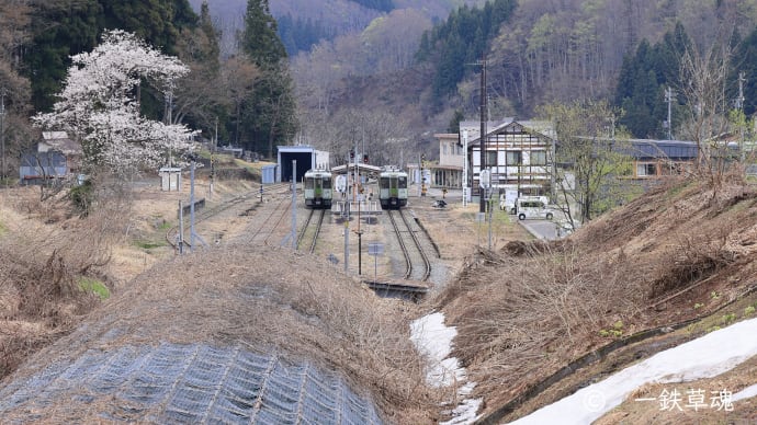 山間に響く汽笛や蕗の薹
