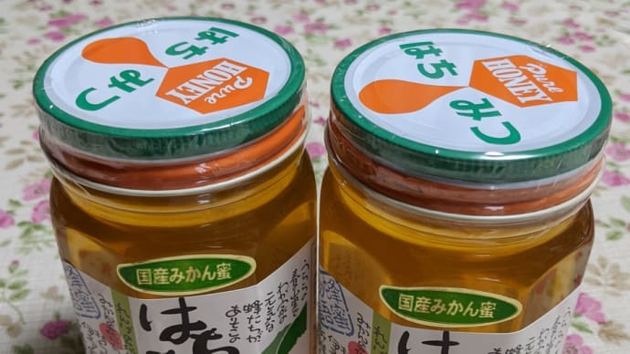 amazonに注文していたはちみつが届きました