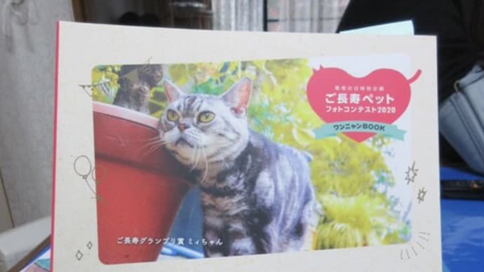 ご長寿ペットフォトコンテストのブックが届きました。