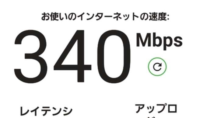 AUひかり、深夜だと最高スピード!1G回線