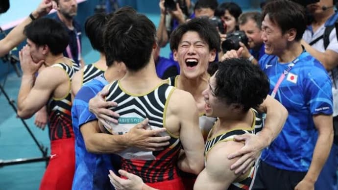 膝、リハビリと図書館と体操男子団体金メダル🥇おめでとう!