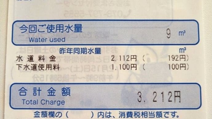 水道料金と風邪ひきさん