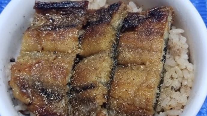 【04/05昼食】三重県産鰻蒲焼頭側ミニ鰻丼、これで最後なんだね：P