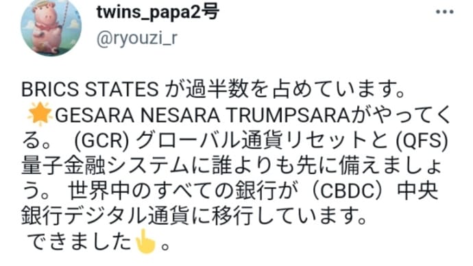 ネサラゲサラ【トランプSARAがやってくる】ゲサラBRICS STATESが人類の過半数を占めています!世界中のすべての銀行がデジタル通貨に移行!4月17日から前例のない革命が起こる!