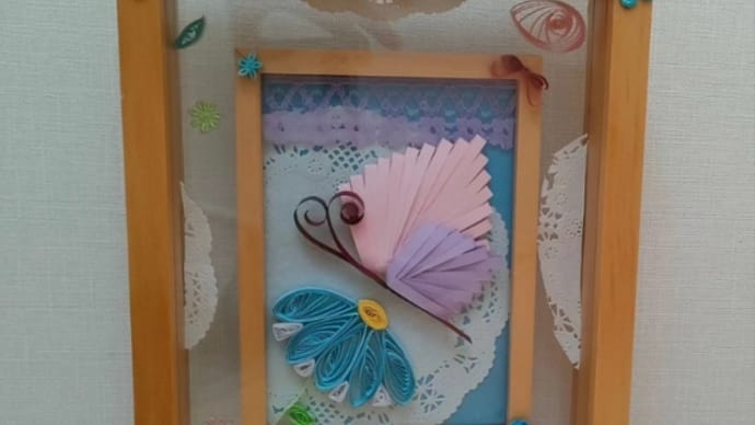ペーパークイリングの彼女らしい卒業制作が完成しました🎉柔らかいトーンの色合いが大好きな女の子!