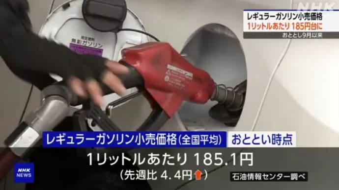 石油・ガソリンが高い・・・→ 安価な代替燃料を生産すべき!・・・「ガソリン固執が、日本経済発展の足枷の一つになっている!」。