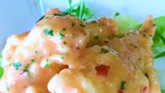 3月30日の日替り定食(650)は、鶏衣揚げのスイートチリマヨ　です。