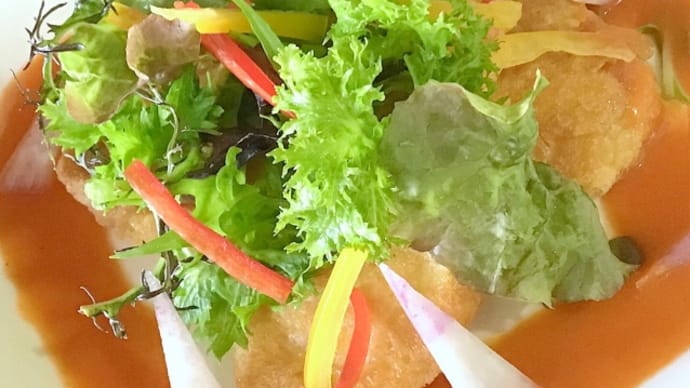 11月29日の日替り定食(650)は、白身魚のピカタ、軽いトマトソース です。