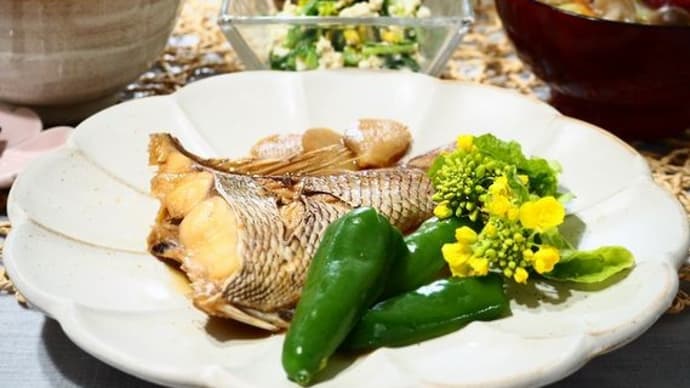 ♪鯛の煮つけ&菜の花の白あえ♪