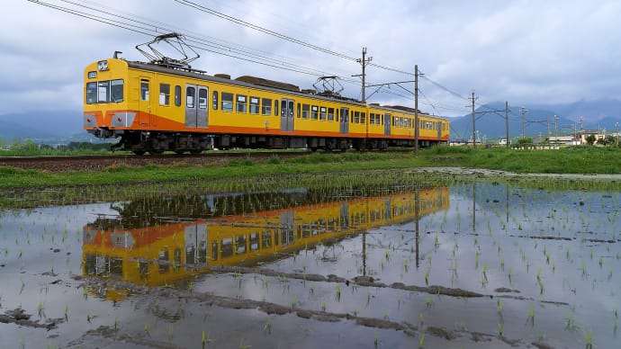 田植え後の水鏡