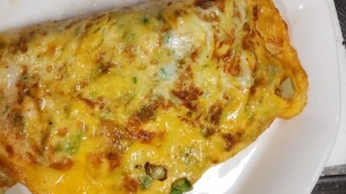 今夜のめし キャベツのオムレツ