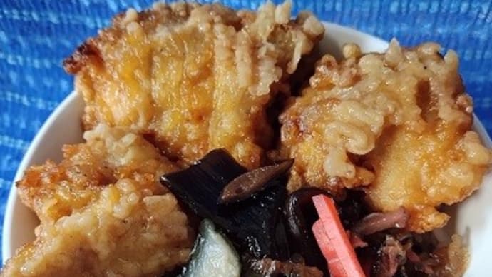 【10/13昼食】有田鶏もも唐揚げ、有田鶏唐は久々なんだね:D