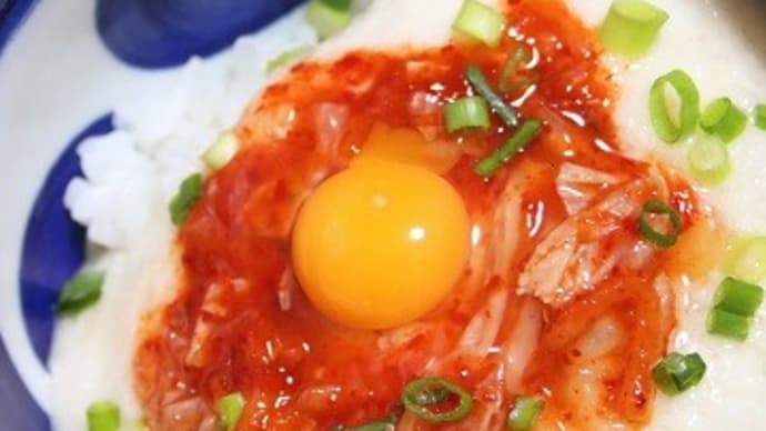 2月23日 とろろキムチ丼&キャベツの お味噌汁