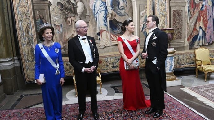 スウェーデン国王夫妻主催の晩餐会