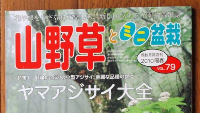 山野草とミニ盆栽誌、2010年春号が発売されています。