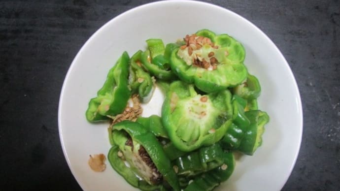 ピーマンのレンジ中華炒め